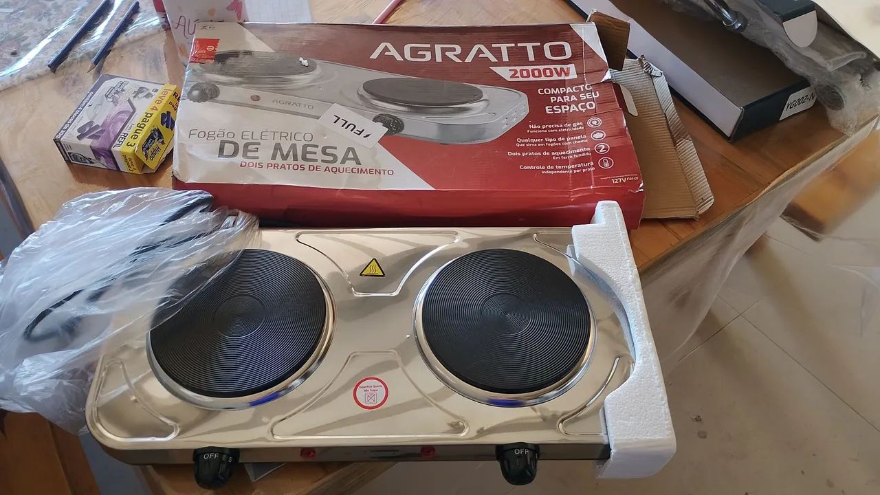Fogão de mesa 2 bocas 