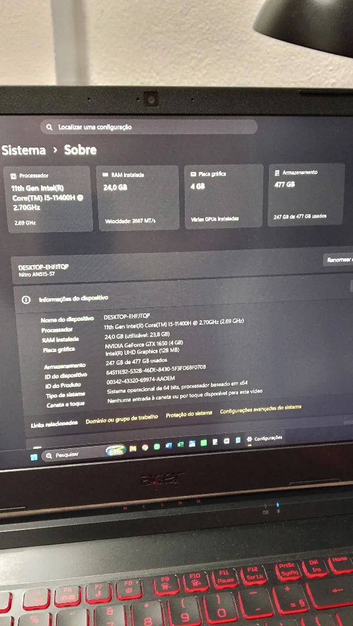 Notebook Nitro 5 - Foto 2