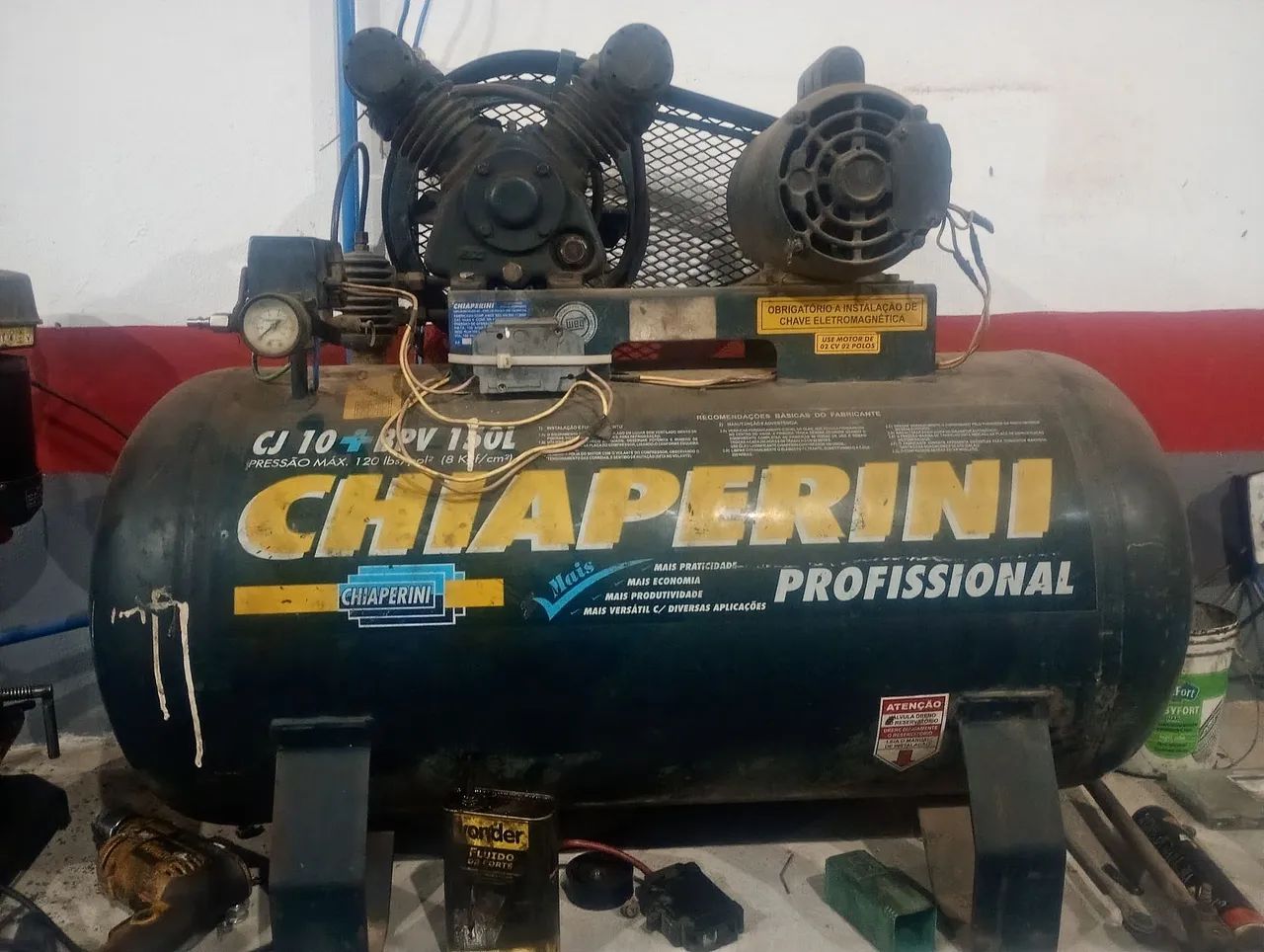Compressor ar comprimido chaperini 100 litros - Foto 4