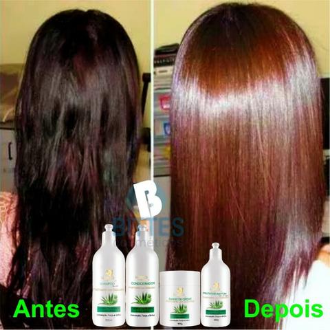 Kit Mamona e Babosa Hábito Cosméticos Hidratação Cresce Cabelo Óleo de Ricino Cauterização - Foto 3