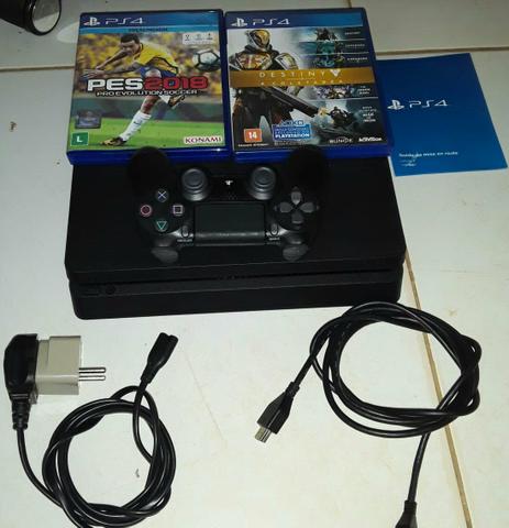 Ps4 slim novo 1 controle 12 jogos - Foto 2