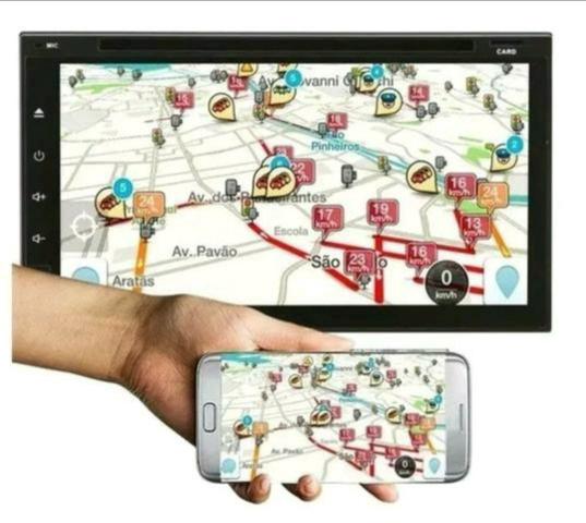 Central Multimídia Tela 7" Full HD Rádio Bluetooth Usb Sd Voolt Câmera De Ré Grátis - Foto 2