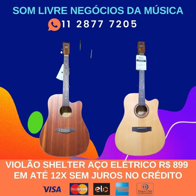 Violões Aço ou Nylon - Elétrico e Acústico em 12x sem juros! - Foto 4