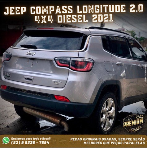 Sucata baixada Jeep Compass Longitude 2.0 4x4 Diesel 2021 para venda de peças