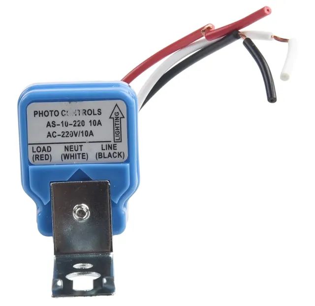 Relé Foto-Elétrico Fotocelula AC/DC 220v 10A OutDoor Resistente a Água - Foto 4