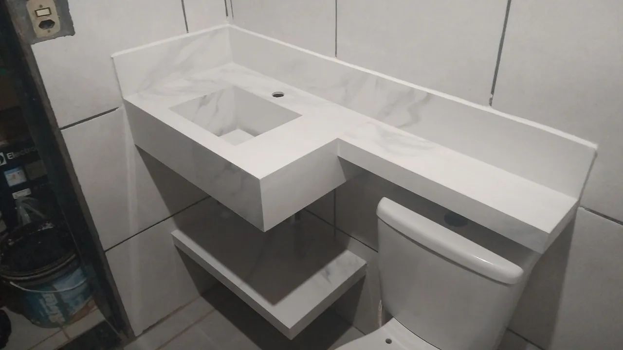 Pia de banheiro em Porcelanato  - Foto 2
