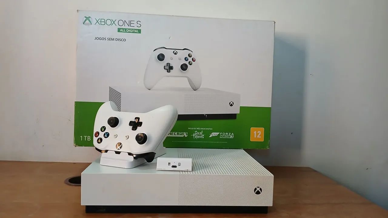 Xbox One S All Digital - 1TB - Branco - Semi Novo