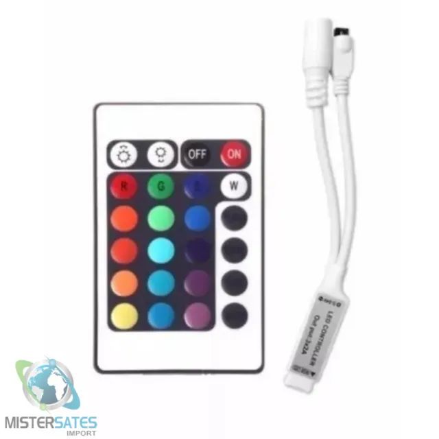 Mini Controlador Com Controle Para Fita Ou Barra De Led Rgb - COD 369 - Foto 3