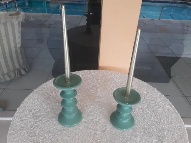  kit de castiçais de porcelana - Foto 2