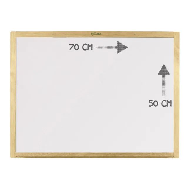 Quadro Branco Moldura De Madeira 50x70