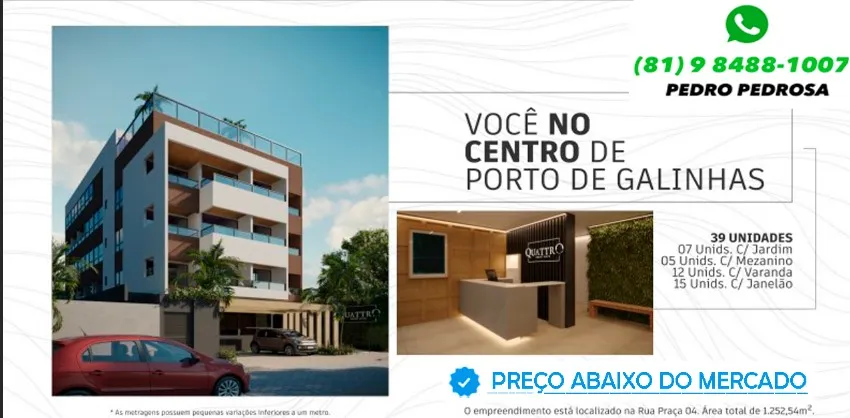 Flat em Porto de Galinhas  - Centrinho  - Próximo as piscinas naturais