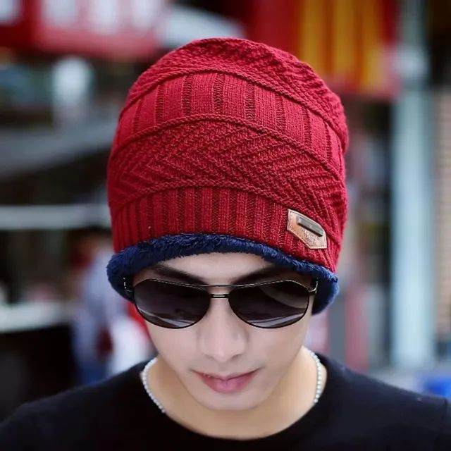 Touca Gorro Aveludada Song Ting Cs3853-1 Vermelha