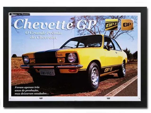 Chevette GP II - Quadro decorativo com propaganda ou matéria original de revista - Foto 3