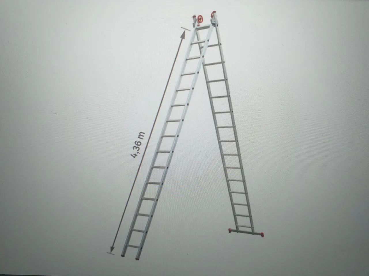 Escada de Alumínio Dobrável 15x2 - 8,00 metros