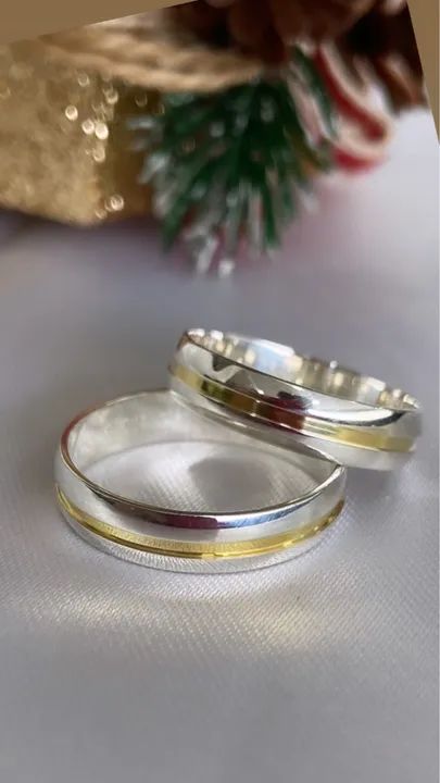 Aliança de prata 950 - Foto 4