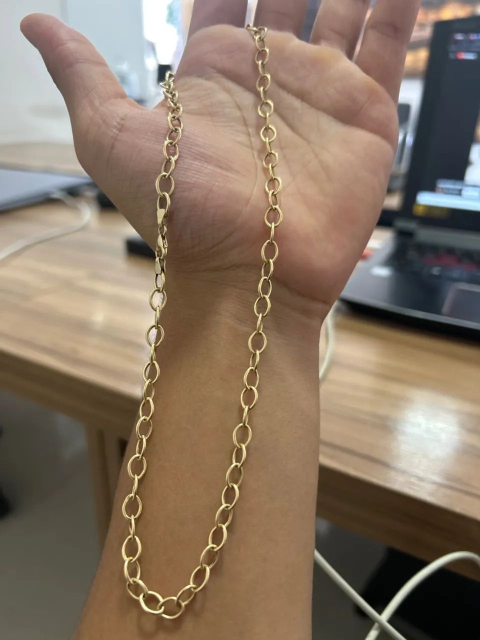 colar MACIÇO 15G  grama do ouro 18k