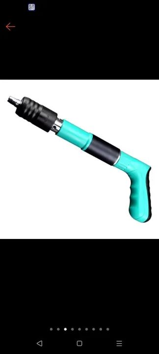 0Pistola Fixadora De Pregos Azul Ajustável Potente, Pregos 27mm - Foto 4