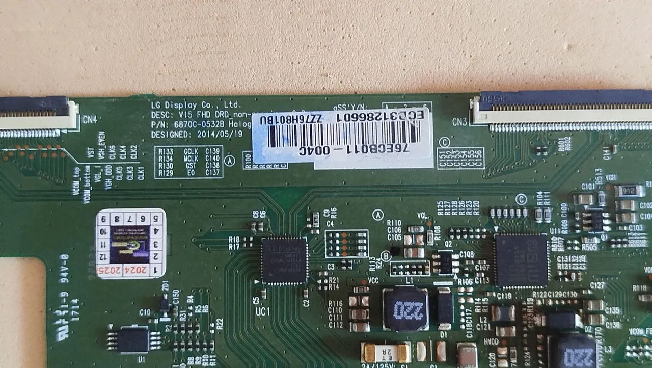 Placa t-com TV LG 49LJ5500 testada funcionando  - Foto 3