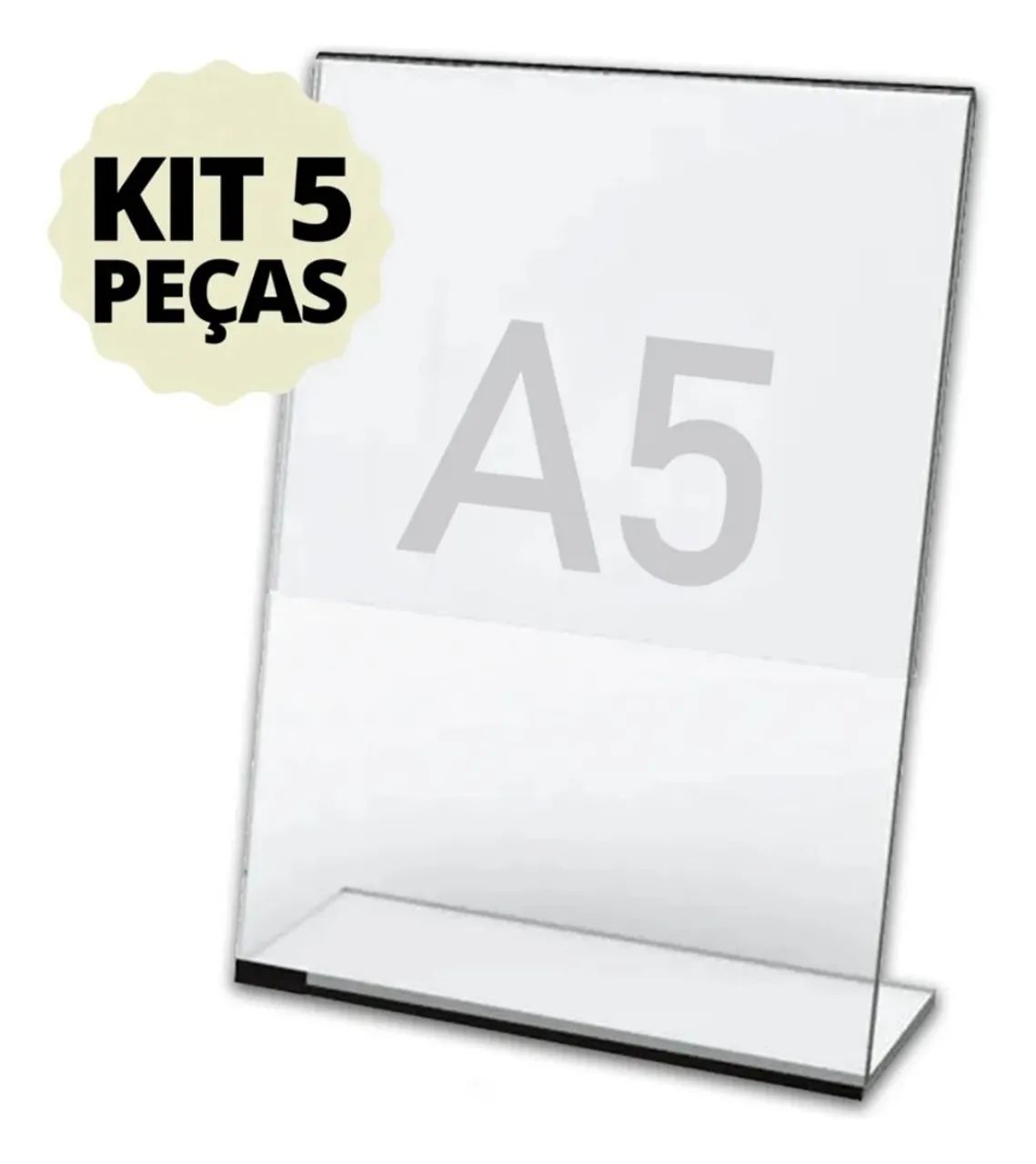 Kit 5 Displays Acrílico Formato A5