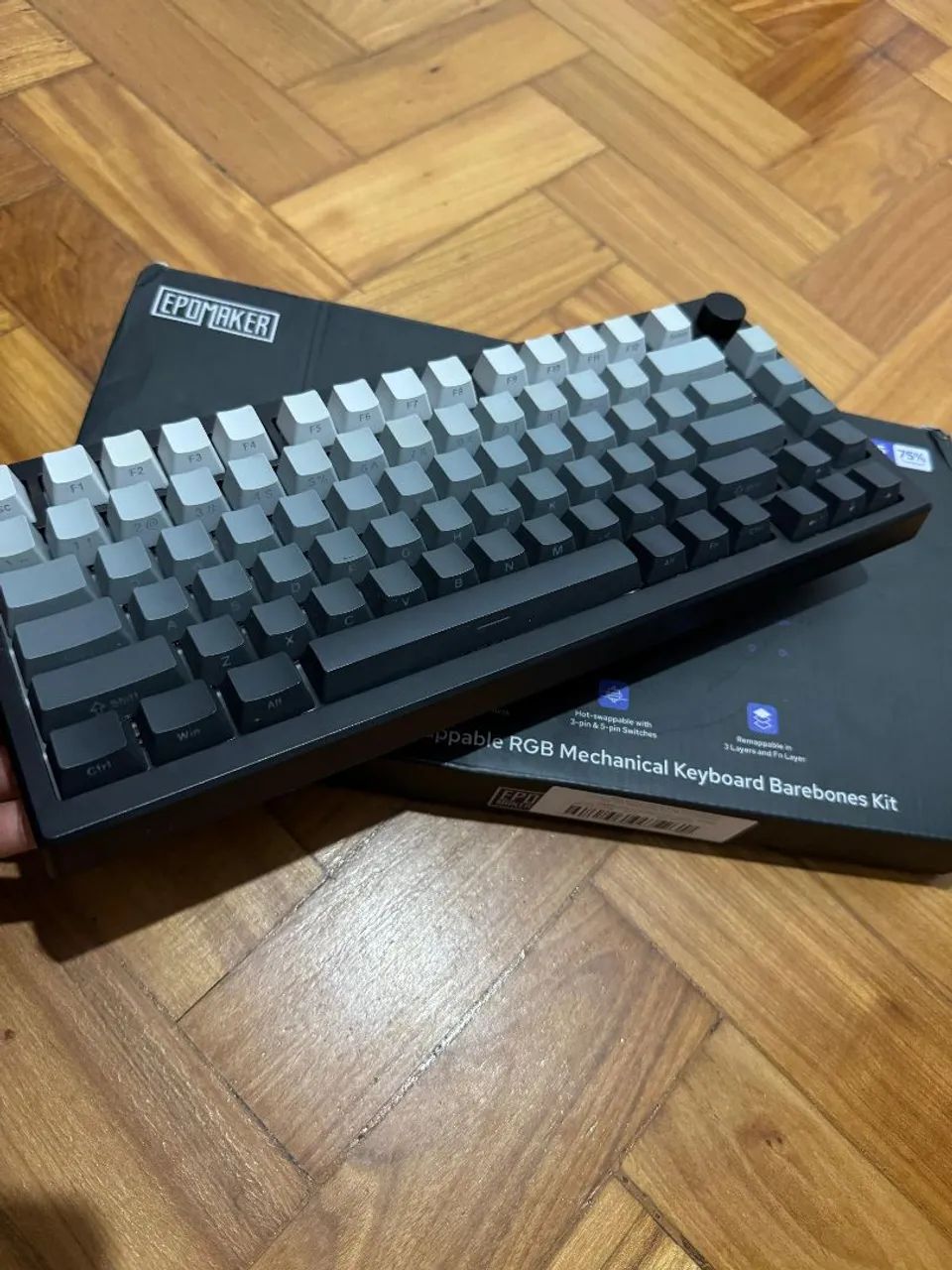 Teclado Aura 75 Epomaker Switches Flamingo - Foto 2