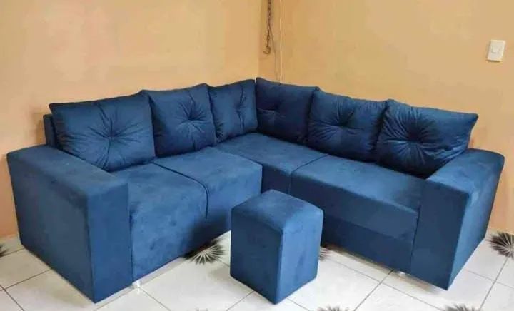 Sofá em L com almofadas entrega grátis  - Foto 3