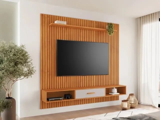 Painel Suspenso P/TVs Até 65 Polegadas Ripado 1.82M. Produto Novo Direto de Fábrica. - Foto 2