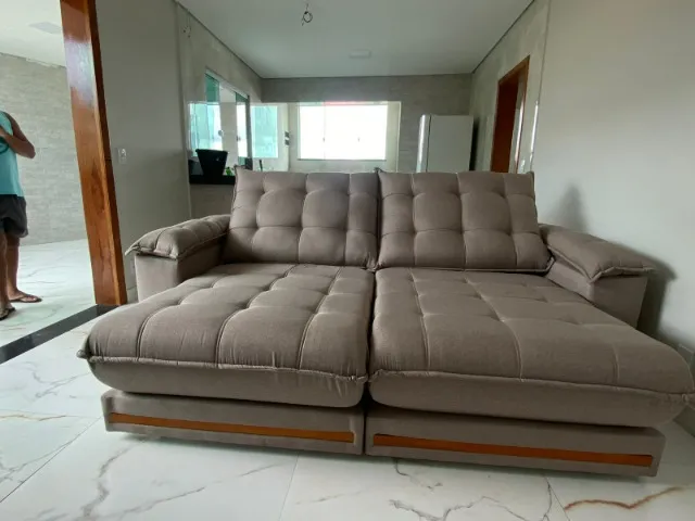 SOFA RETRATIL NOVO MOLAS ENSACADAS PILLOW 30CM COSTURA DETALHADA