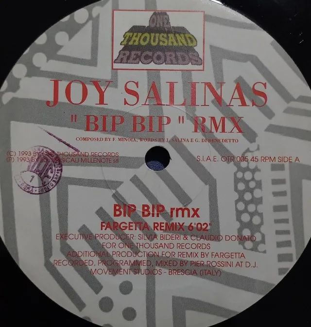 Disco de Vinil LP Joy Salinas "BIP BIP" Fargetta RMX - Foto 4