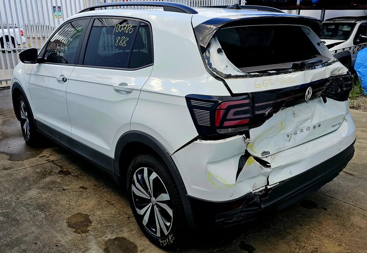 Sucata Volkswagen T-Cross 1.0 TSI 2021 Aut Motor Cambio Suspensão Airbag Capo Parachoque - Foto 4