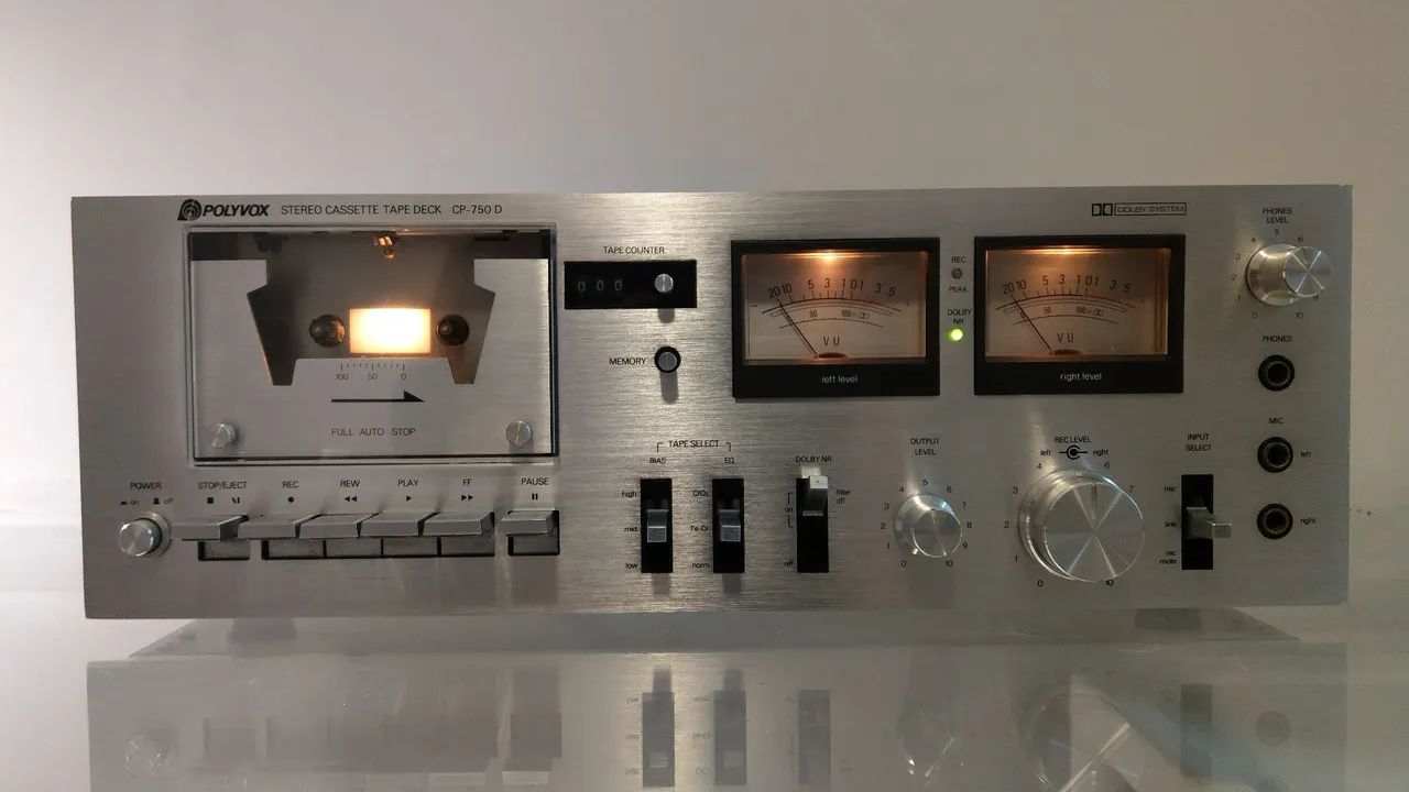 Polyvox CP-750D Stereo Cassette Tape Deck restaurado - Foto 2