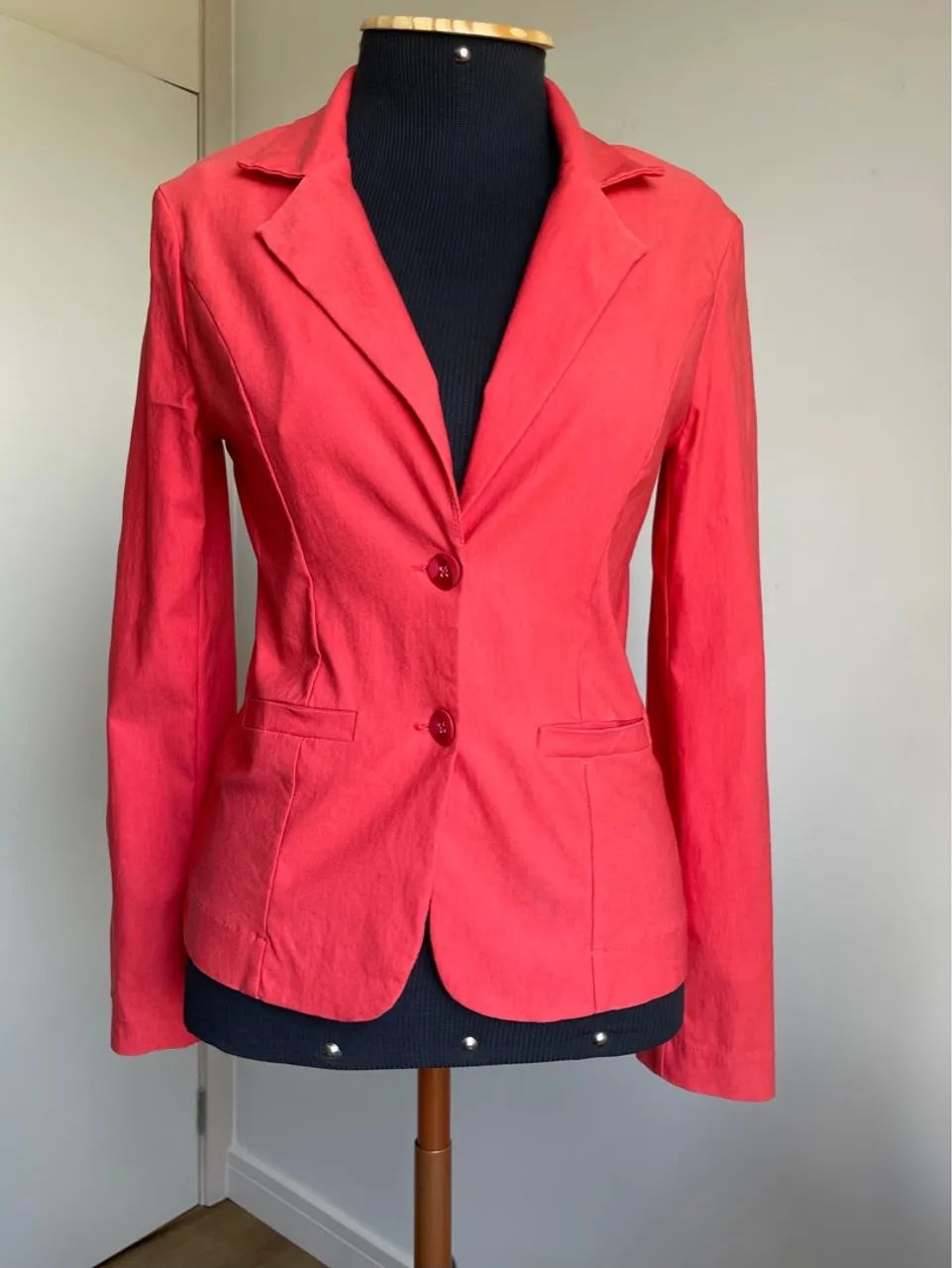 Blazer Feminino tam 38 laranja Yegrina 