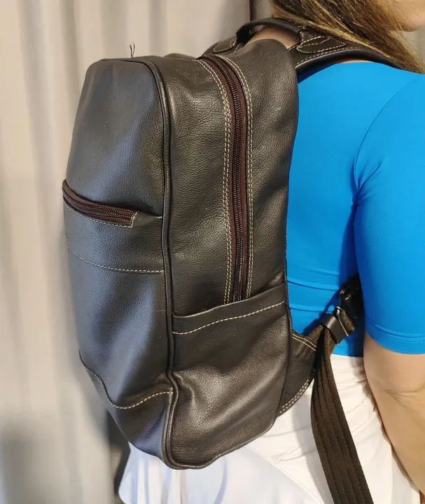 Mochila de couro Pelli Brasil - Foto 5