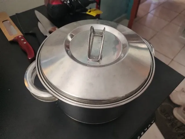 Panela Tramontina 20 Cm/ 3,60l Caçarola Aço Inox Funda