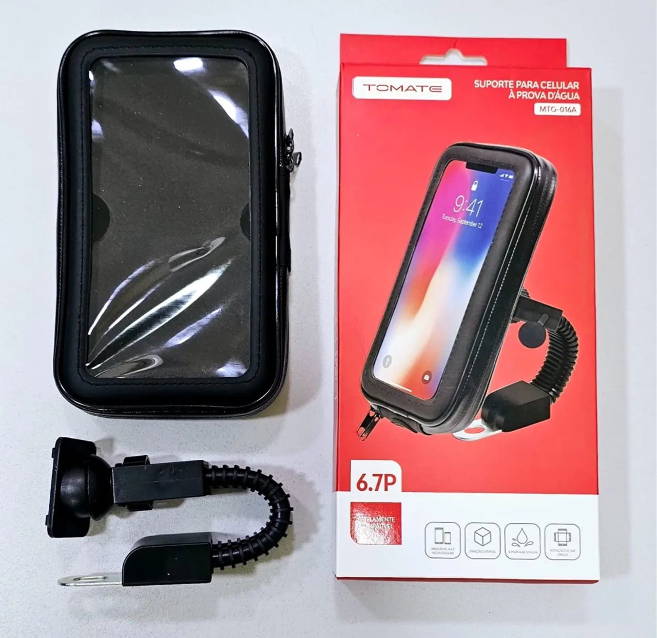 Suporte para Celular à Prova d'Água 6.7P - Tomate