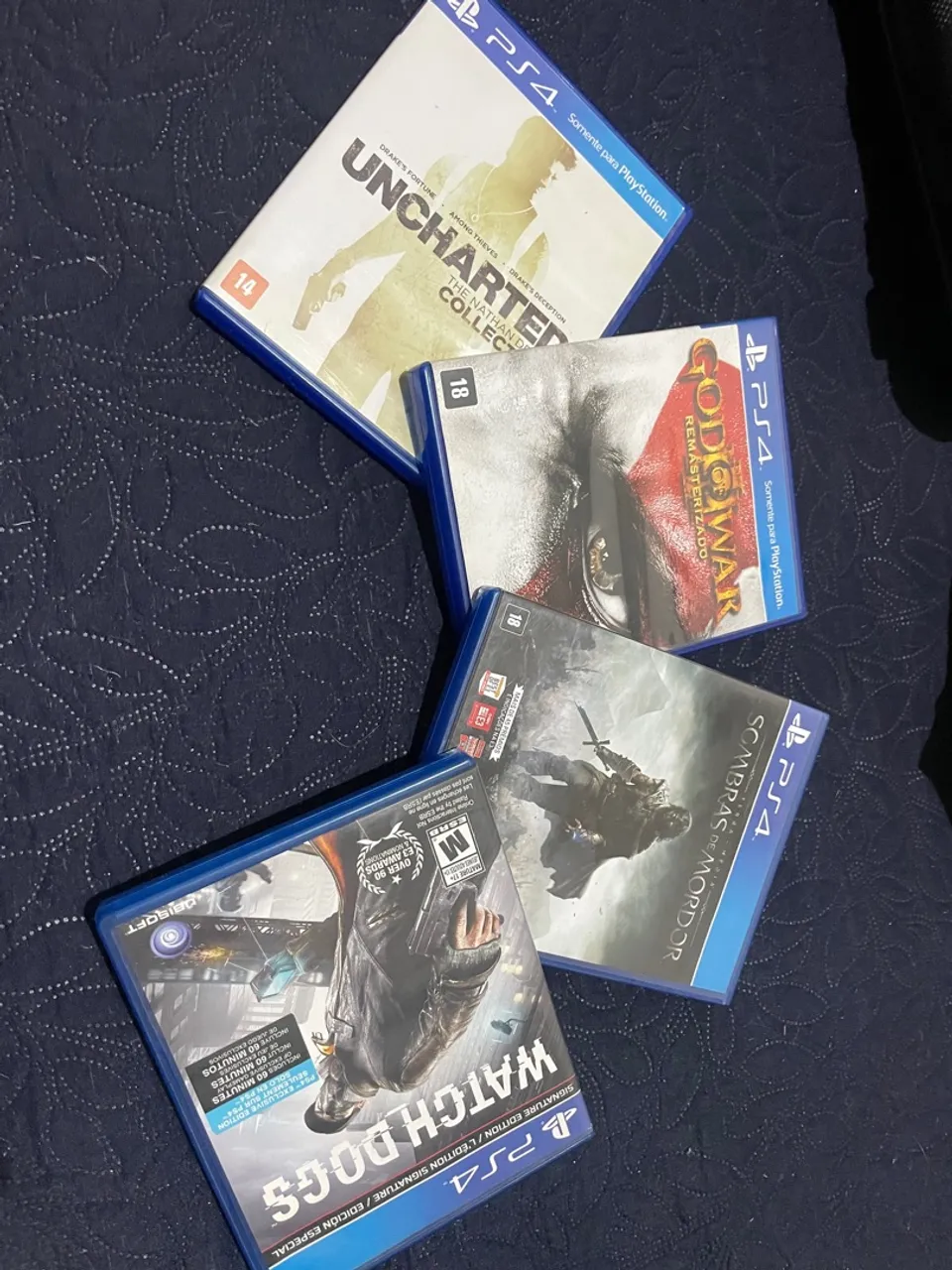 Jogos de Playstation 4 - Uncharted, God of War, Watch Dogs e Sombras de Mordor