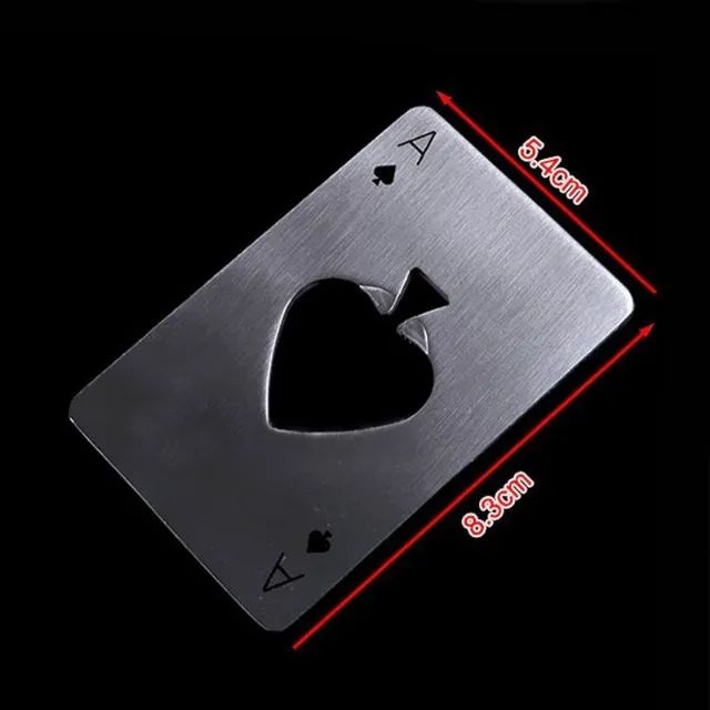 Abridor de garrafas em forma de Carta de Baralho