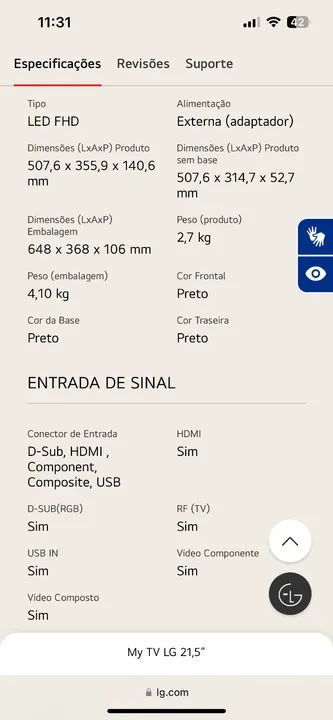 Monitor LG 22MT45D-PS 21,5 polegadas - Foto 5