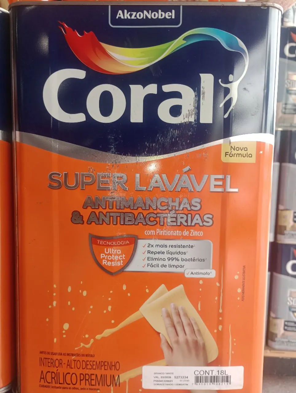 Tinta Acrílica Premium Super Lavável Coral 18L