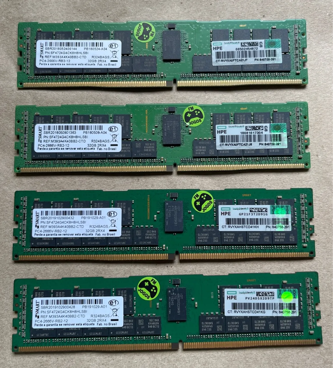 Memória RAM Smart DDR4 128GB - 4x 32GB / 2Rx4