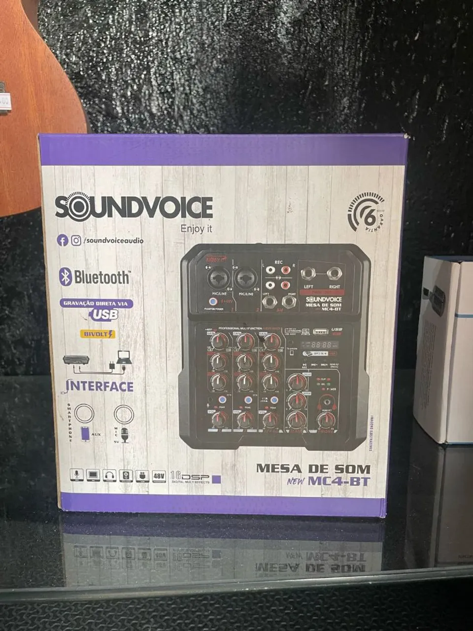 Mesa de Som Soundvoice MC4-BT Bluetooth 16DSP Bivolt