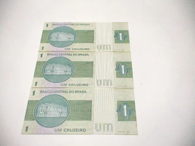 Cedula de 1 Cruzeiro-3 Notas em Sequencia - Foto 2