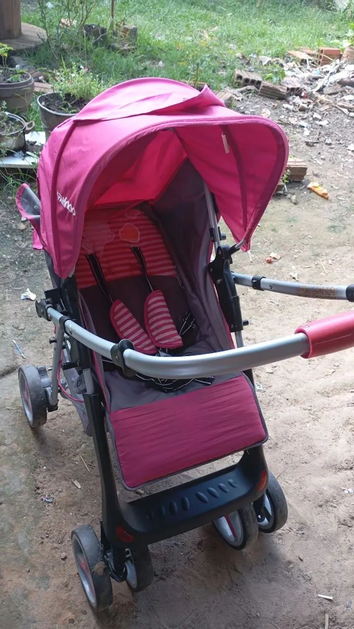 Carrinho de Bebê Rosa Minnie - Foto 2