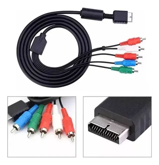 Cabo Componente Vídeo Ps2 Ps3 Alta Definição Hdtv Led E Lcd - Foto 3