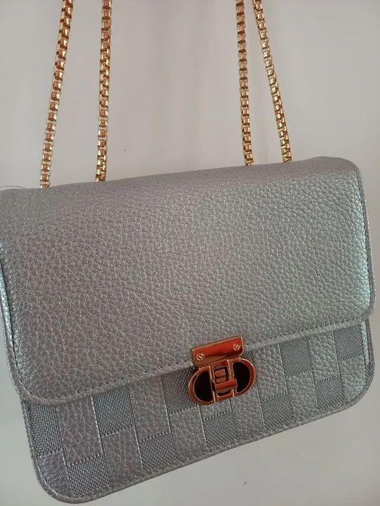 Bolsa de Ombro Prata - Foto 2