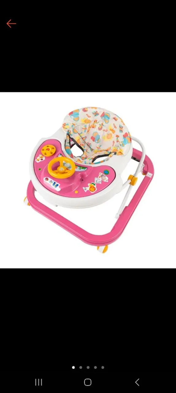 Andador Infantil Rosa com Atividades