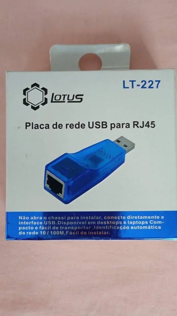 Placa de rede USB P/ Notebooks ou Desktops