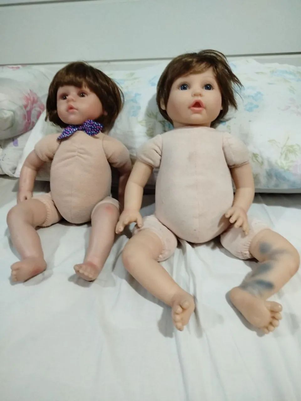 Lote com 2 Bonecad  Bebê Reborn