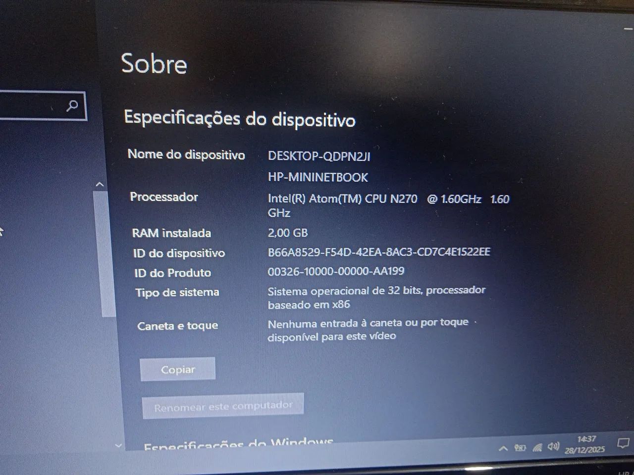  netbook Hp por 150 reais  - Foto 2