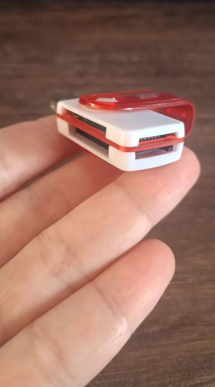 Leitor De Cartão De Memória 32in1 Kapbom Vermelho - Foto 2