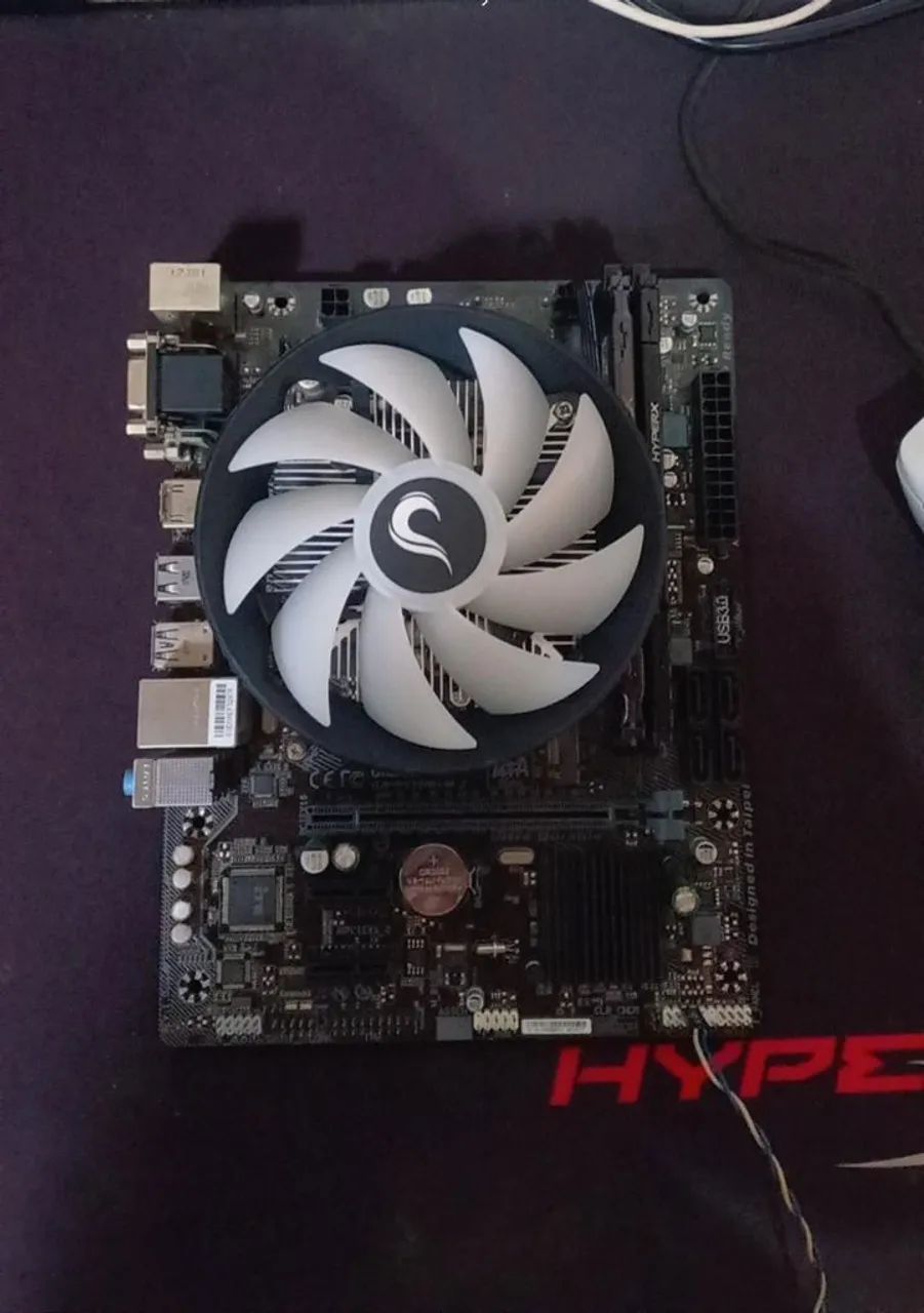 Kit Intel: Placa-Mãe Gigabyte h110m (ddr4) + I3 7100 + Coolerbox Risemode 